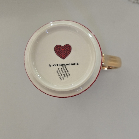 NEW Anthropologie Bistro Tile Mug - Valentine's Edition - Picture 7 of 7